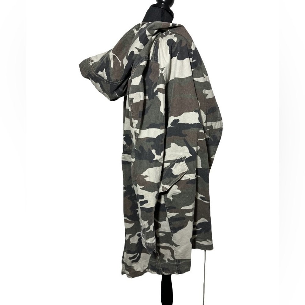Camouflage Hooded Zip Front Utility Cargo Jacket Size Med NWT Military Outerwear - Picture 6 of 8